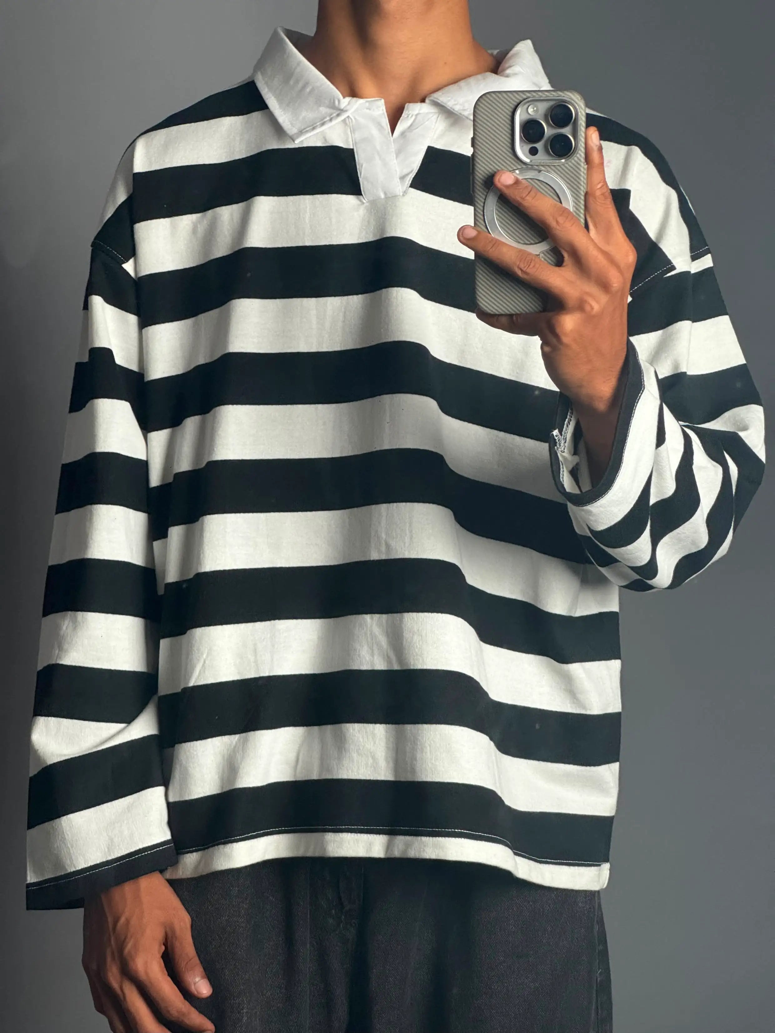 Striped Rugby Polo