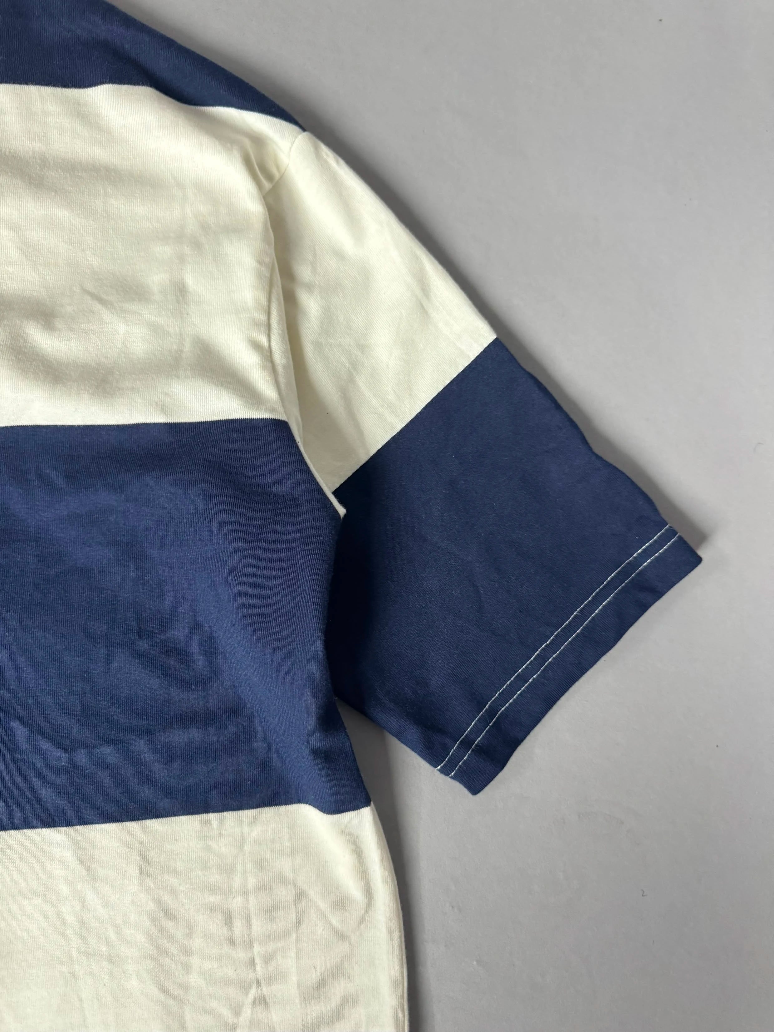 Striped bold navy blue