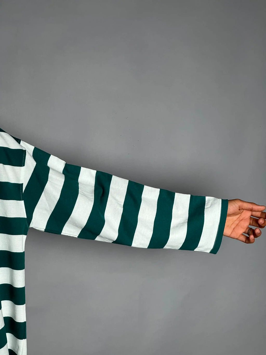 White Striped Rugby Polo T-Shirt