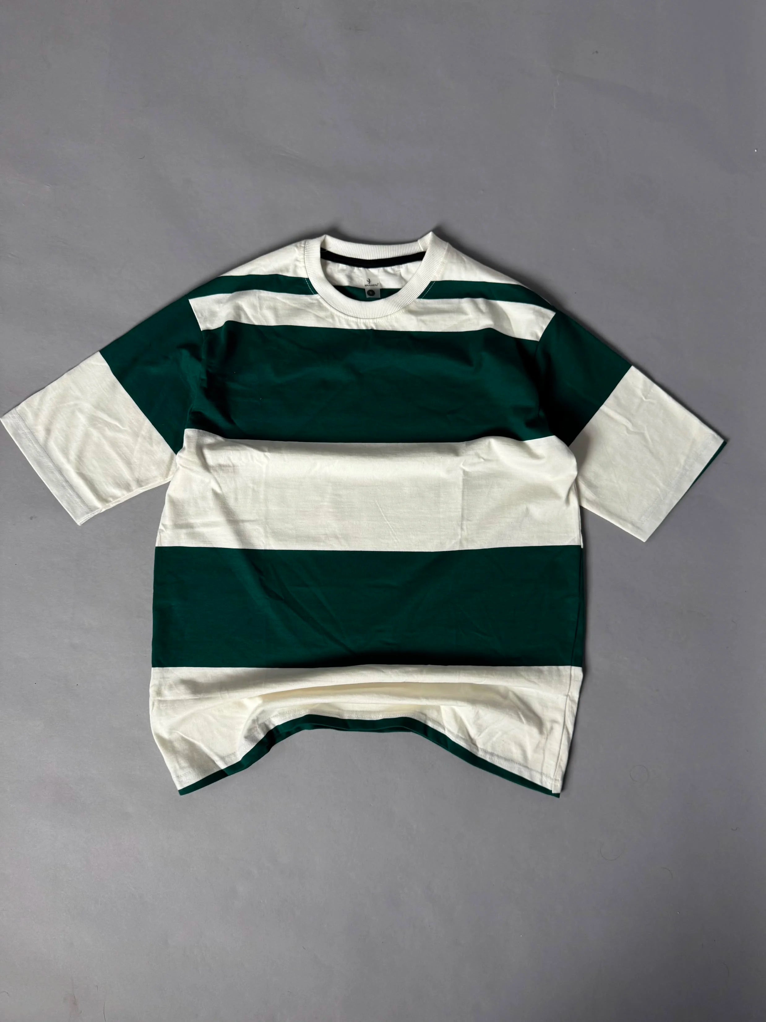 Striped oversized bold green