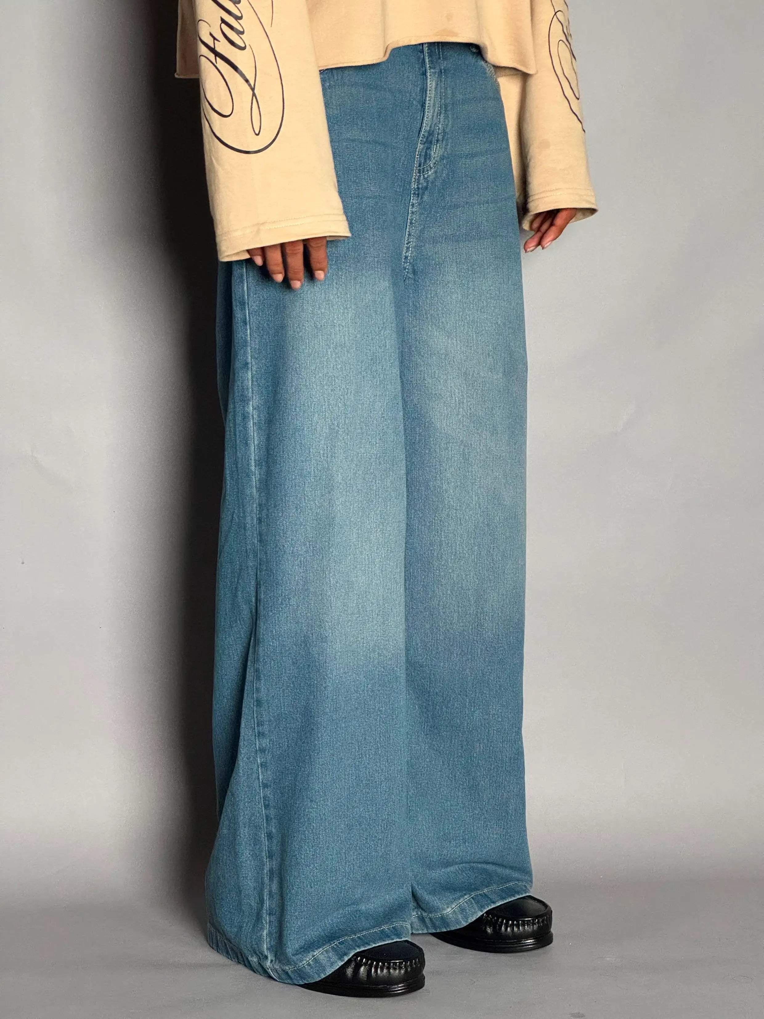 Light Blue Wide-Leg