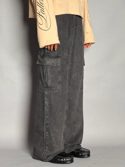 Charcoal Grey Cargo Jeans