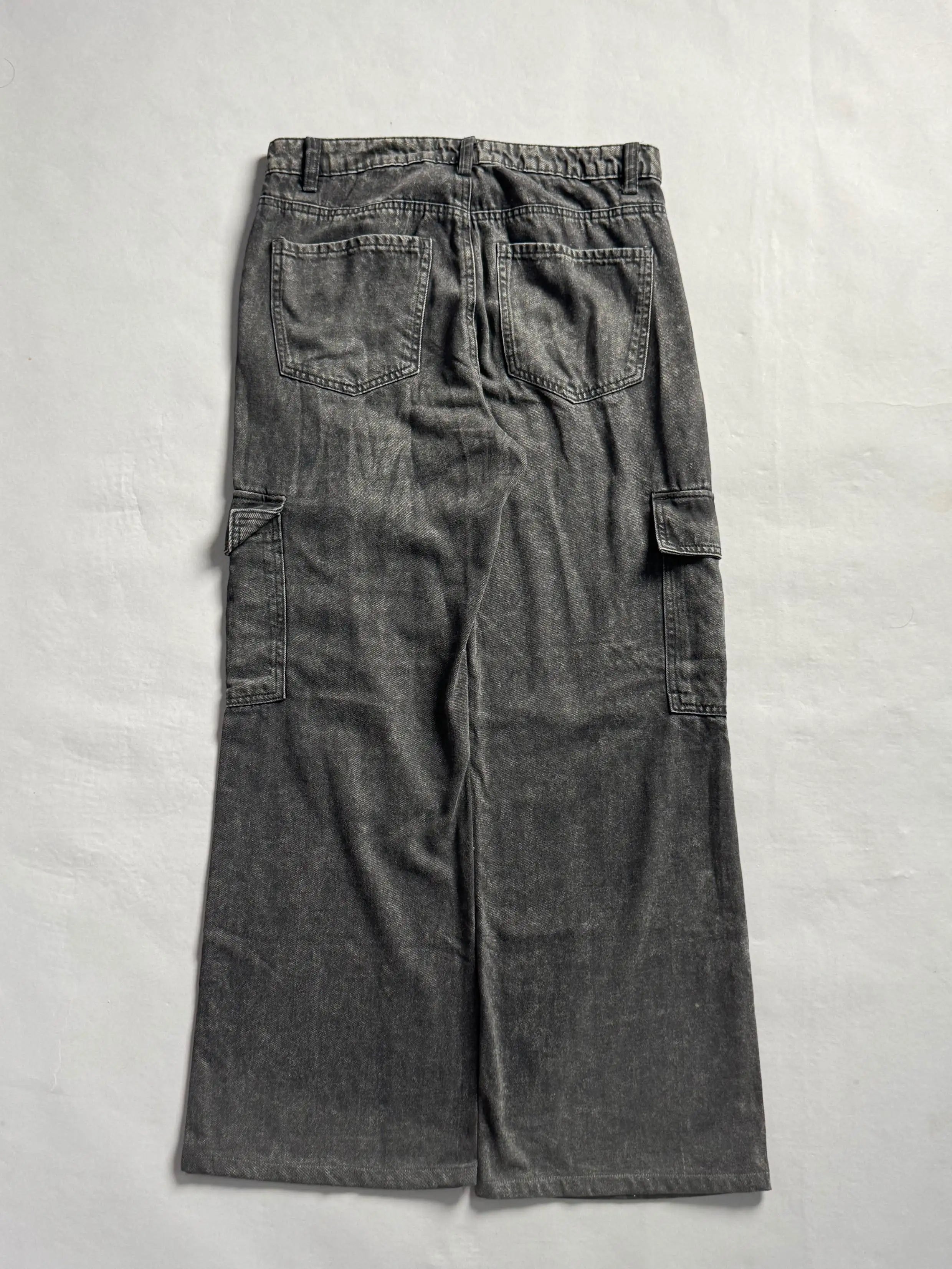 Charcoal Grey Cargo Jeans