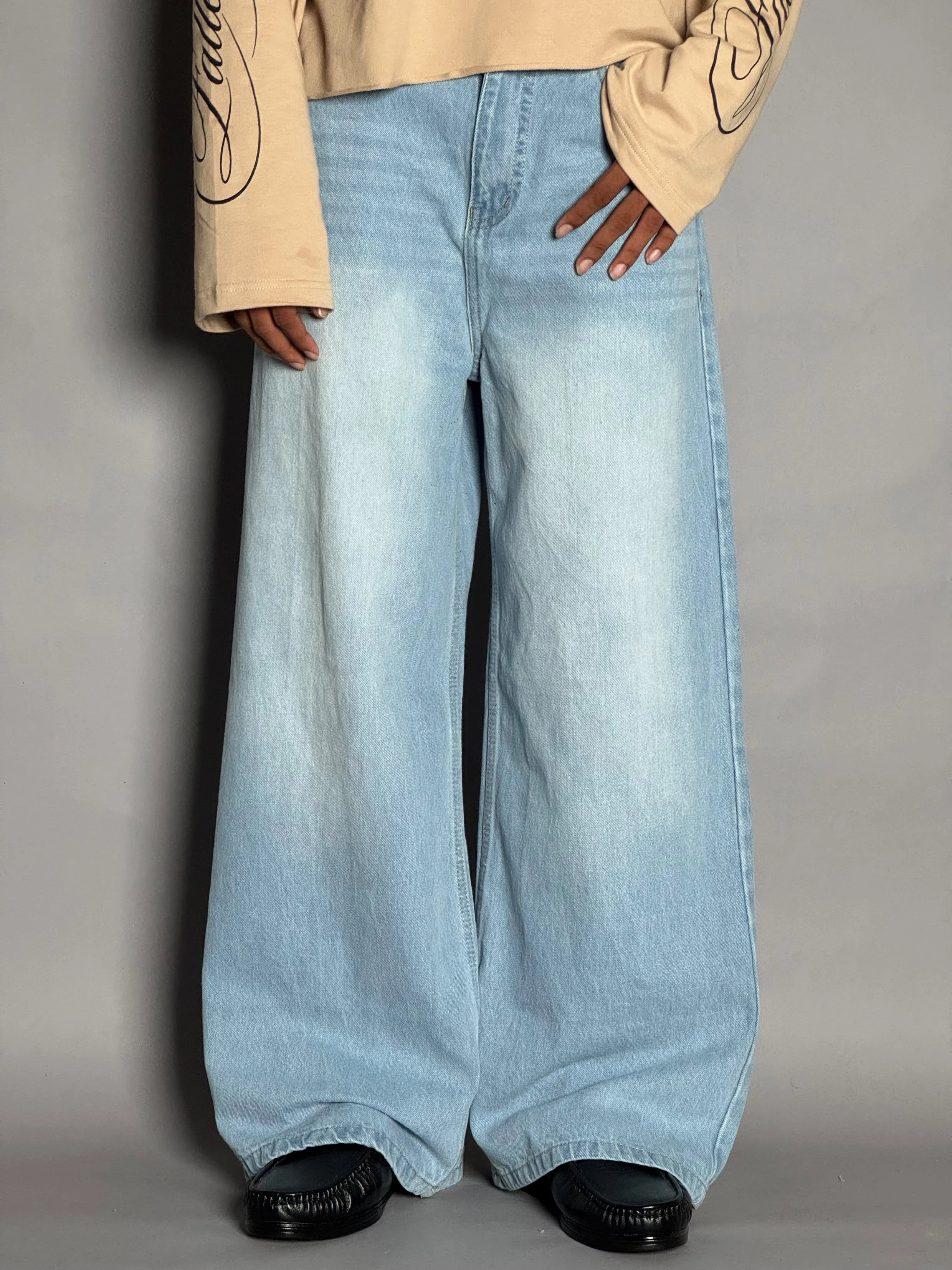 Ice blue Wide-leg