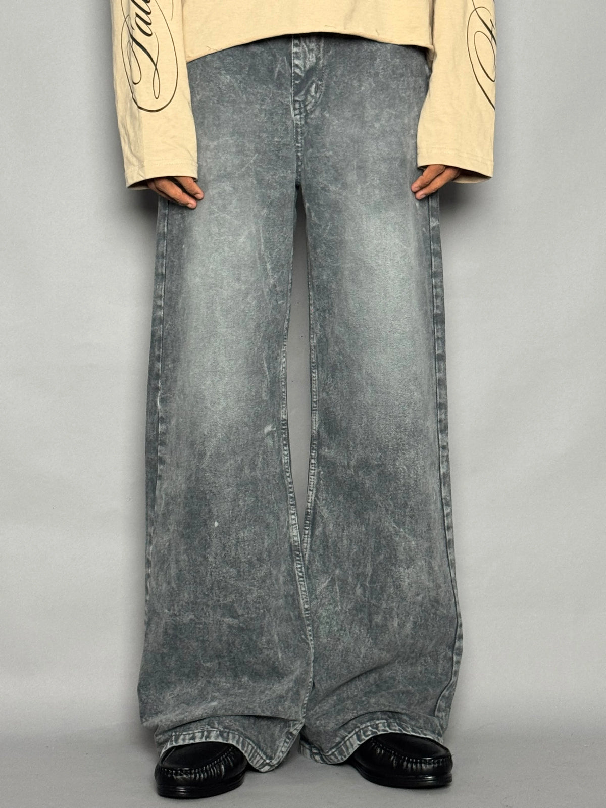 Charcoal Grey Washed
