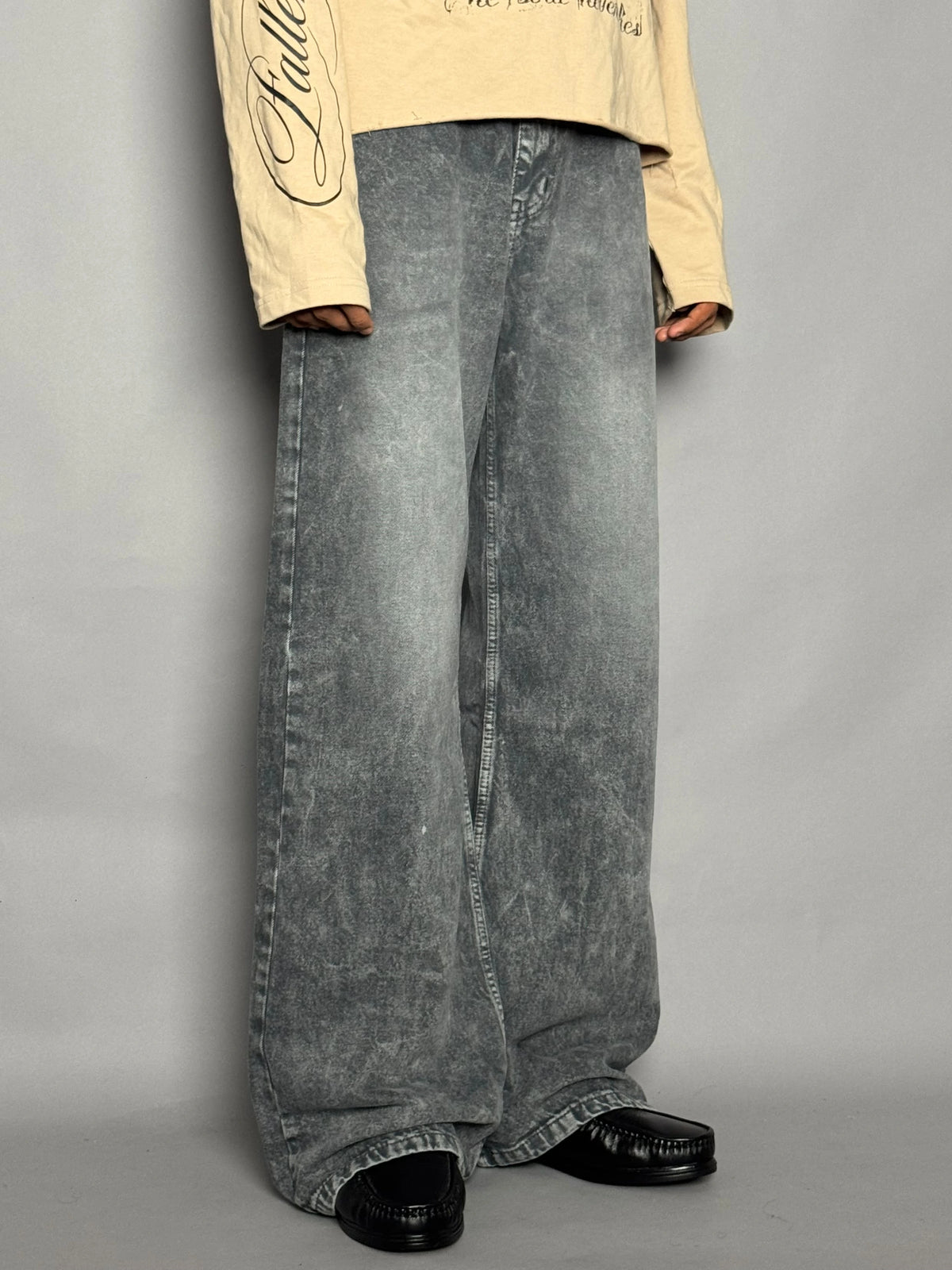 Charcoal Grey Washed