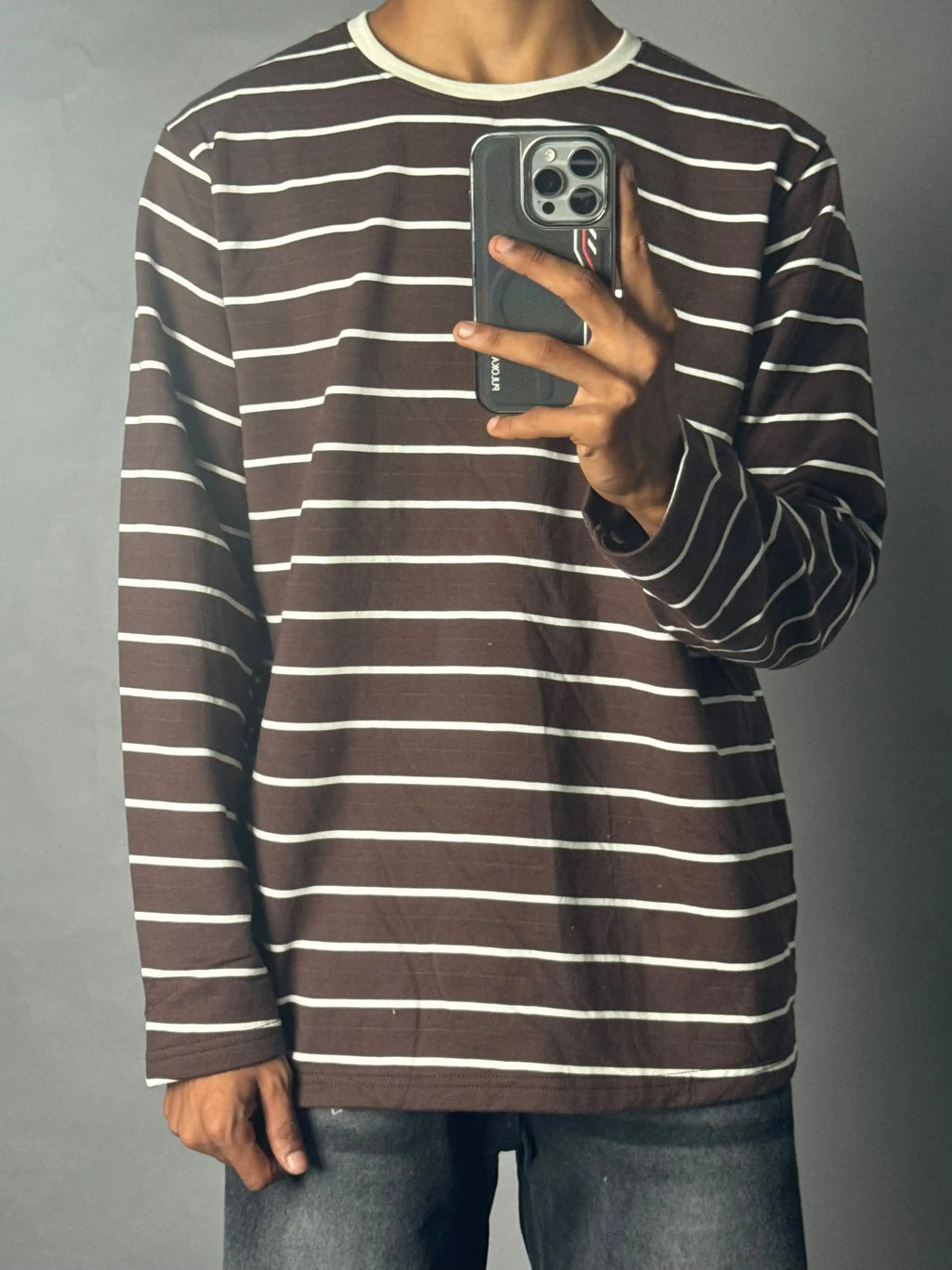 STRIPES-CHOCLATE BROWN