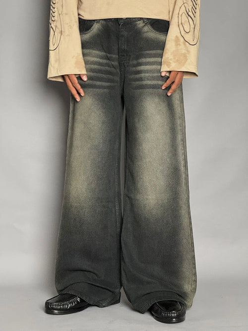 Charcoal Black Wide-Leg