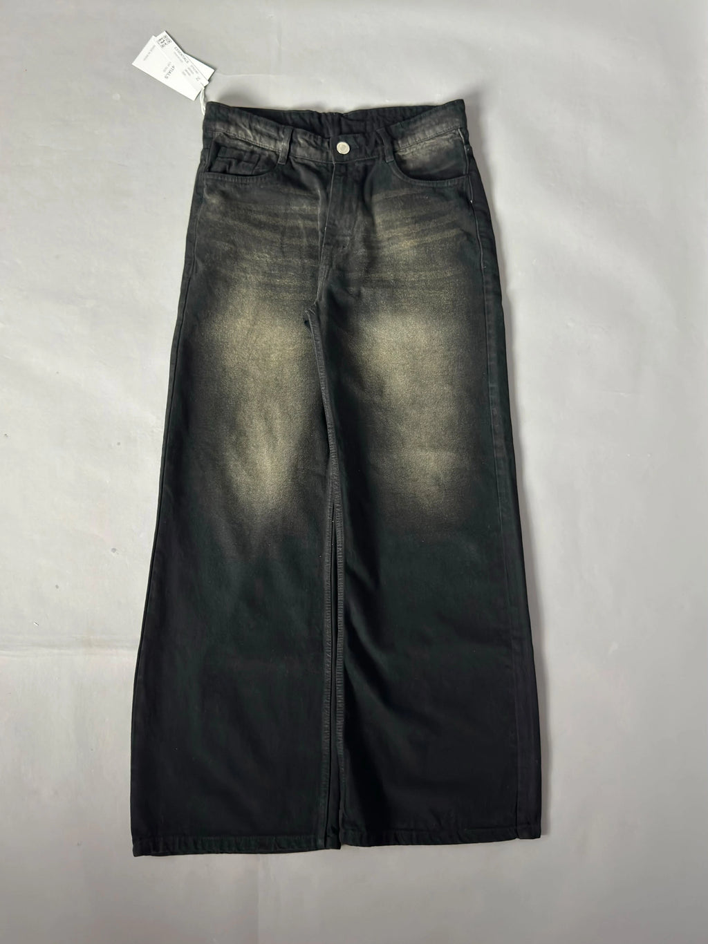Washed Black Wide-Leg