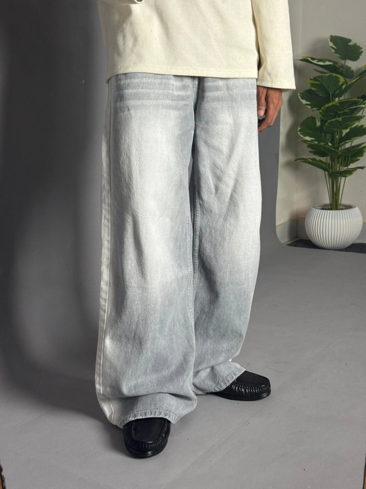 Silver Shade Wide-Leg