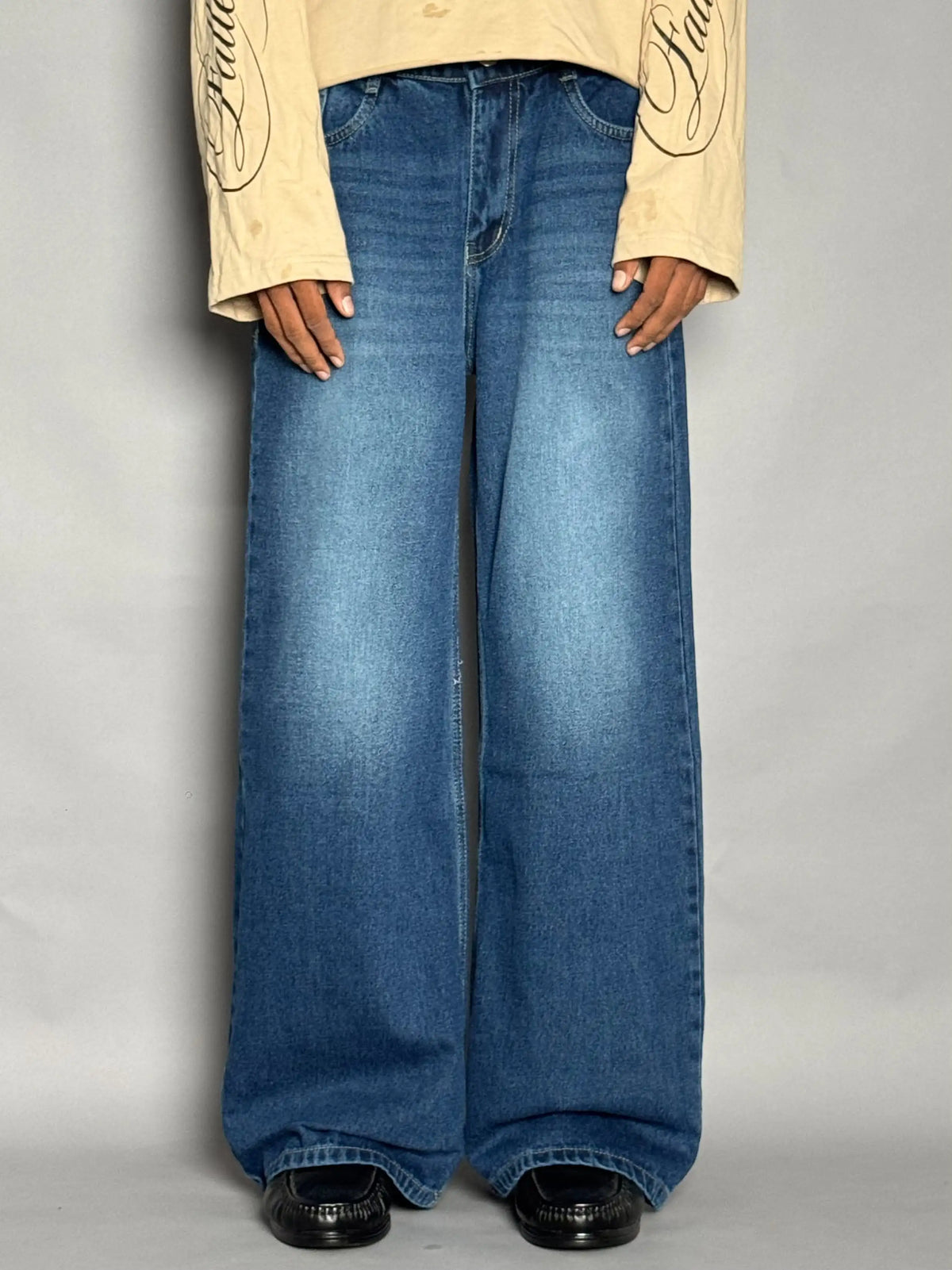 Ash Blue Wide-Leg