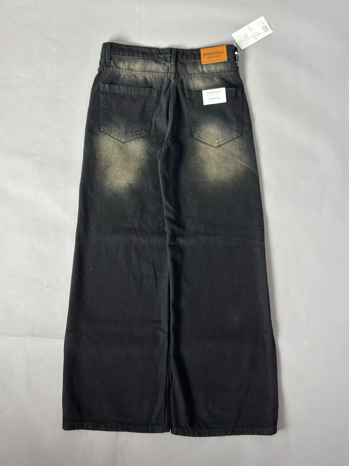 Washed Black Wide-Leg