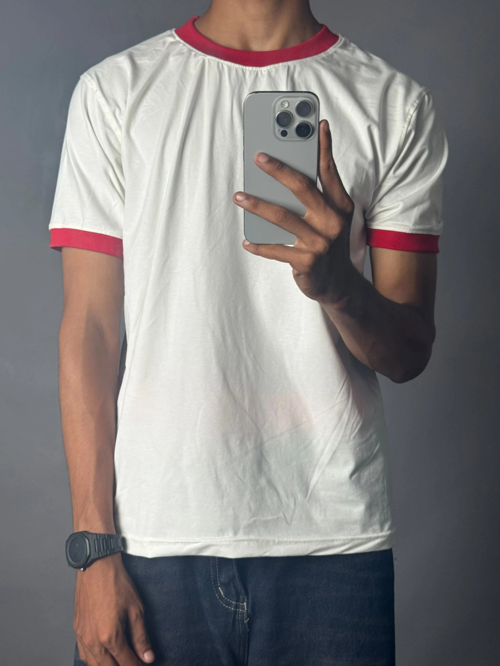 WHITE & RED RINGER